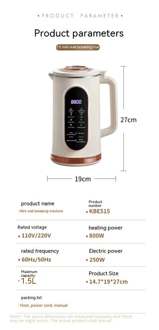 Mini Multifunctional Cytoderm Breaking Machine Household Bean Juice Maker - Phosgene