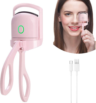 Eyelash Curler Portable Electric Heated Comb Eye Lash Long Lasting Eyelashes Curls Thermal Eyelash Curler Makeup Tools Heated Eyelash Curlers,Rechargeable Electric Eyelash Curler,Handheld Eyelash Heat - Phosgene