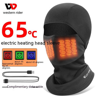 Cycling Heating Hood Winter Warm Face Mask Ski Fleece Hood Electric Heating Hood Cycling Fixture - Phosgene