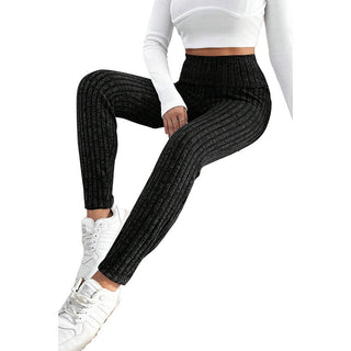 Women's Casual All-match Solid Color High Waist Tight Leggings - Phosgene