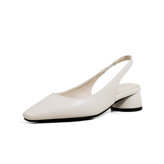 Pointed Toe Slingback Baotou Simple Low Heel Women's Shoes - Phosgene