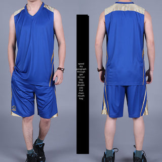 Basketball Sports Suit Men's Summer Casual Wear Sleeveless Thin Vest Running Suit Shorts Sportswear - Phosgene