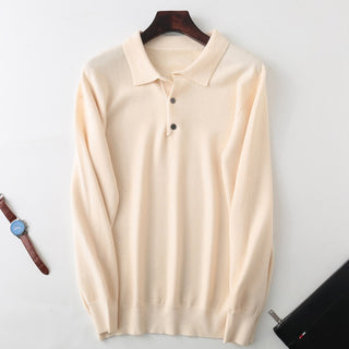 Knitted Sweater Men's Clothing Polo Collar Pullover Phosgene