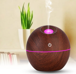 USB Aroma Essential Oil Ultrasonic Cold Steam Diffuser Air Humidifier Purifier 7 Color Change LED Night Light for Home Office - Phosgene