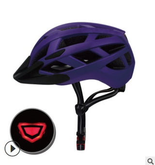 Male and female one-piece bicycle riding helmet with light - Phosgene