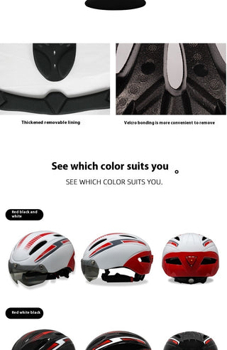 Bicycle Helmet Riding Helmet Sports Helmet Goggles Riding Helmet Restraint Taillight - Phosgene