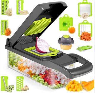 12 In 1 Manual Vegetable Chopper Kitchen Gadgets Food Chopper Onion Cutter Vegetable Slicer - Phosgene