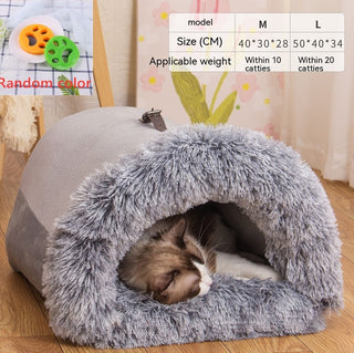 New Splice Portable Pet Nest Portable Autumn And Winter Warm Dog Nest Moisture-proof Long Fur Cat Nest Cross Border Pet Nest - Phosgene