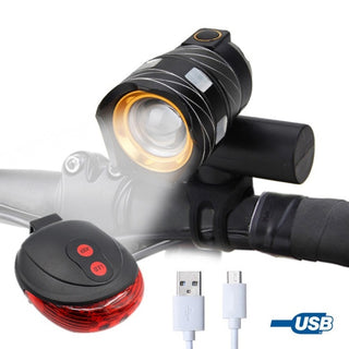 New bicycle USB light Highlight warning light Mountain bike headlights Charging headlight accessories - Phosgene