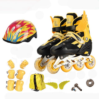 Pu Single Wheel Adjustable Children's Roller Skates - Phosgene