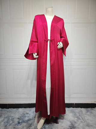 Middle East Muslim Robe Fashion Satin Soft Dress - Phosgene