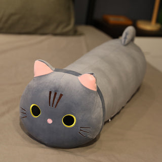 Large Size Cartoon Cat Plush Toys Stuffed Cloth Doll Long Animal Pillow Cushion - Phosgene