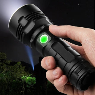 Strong Flashlight Focusing Led Flash Light Rechargeable Super Bright LED Outdoor Xenon Lamp - Phosgene