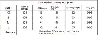 Autumn And Winter New Women's Clothing Loose Fashion Casual Imitation Leather Coat - Phosgene