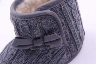 Manufacturers selling Wool Knitted Winter new bow shoes baby toddler shoes shoes boots 1646 - Phosgene