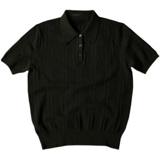 Men's Short-sleeved Lapel Knitted Polo Shirt Phosgene