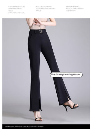 Women's High Waist Casual Wide And Long Cropped Pants - Phosgene