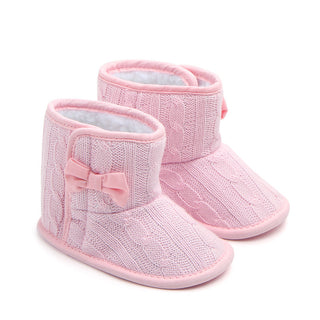 Manufacturers selling Wool Knitted Winter new bow shoes baby toddler shoes shoes boots 1646 - Phosgene