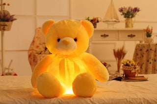 Creative Light Up LED Teddy Bear Stuffed Animals Plush Toy Colorful Glowing Christmas Gift For Kids Pillow - Phosgene