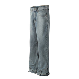 Pocket Flip-down Inside-out Wear Jeans Men Phosgene