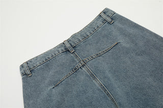 Pocket Flip-down Inside-out Wear Jeans Men Phosgene