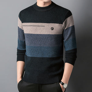 Men's Fashion Casual Round Neck Knitted Bottoming Shirt Phosgene