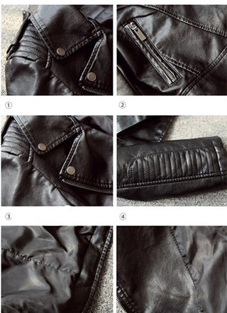 PU Short Women's Small Leather Jacket - Phosgene