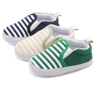 Brand New Pram Newborn Toddler Baby Girls Boys Kids Infant First Walkers Striped Classic Shoes Loafers Casual Soft Shoes - Phosgene