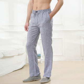 Men's Thin Casual Elastic Waist Linen Pant Phosgene