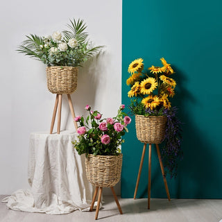 Floor - standing flowerpot straw furniture - Phosgene