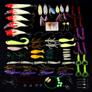 Wholesale lures set 100 piece bait fishing lure freshwater halleluyah bionic sequins soft gear accessories - Phosgene