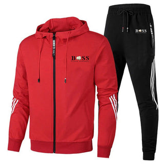 Sports Two-piece Men's Sweater Set Hoodie Phosgene