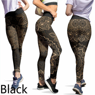 Slim-fit Printed Trousers Yoga Pants - Phosgene