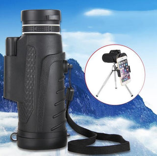 Compatible with Apple, High Quality 40X60 HD Zoom Telephoto Monocular Telescope With Clip + Tripod For Mobile Phone - Phosgene