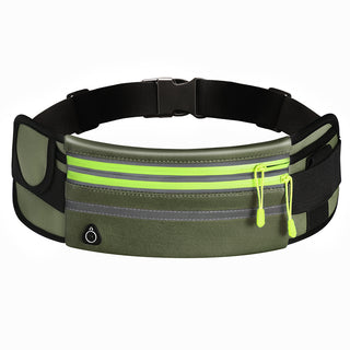 Double Zippers Waist Bags Waterproof Sports Running Fanny Pack - Phosgene