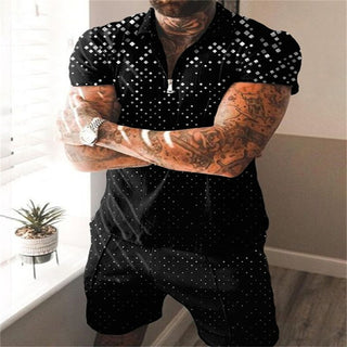 Fashion Short Sleeve Casual Men's Suit Phosgene