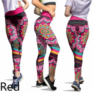 Slim-fit Printed Trousers Yoga Pants - Phosgene