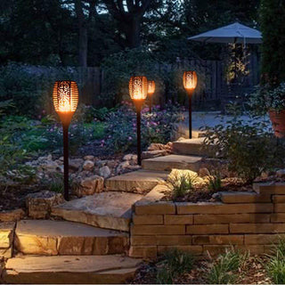 LED Waterproof  Solar Torch Light Lamp Outdoor Landscape Decoration Garden Lawn Light - Phosgene