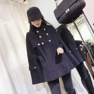 New Style Coat Cloak Women Loose Fashion Double Breasted Coat - Phosgene