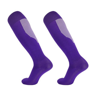 Thin Soccer Socks Men's Breathable Training Sports Children's Striped Over The Knee - Phosgene