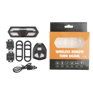 Remote Control Steering Tail Light USB Charging Waterproof Highlight With Horn Warning - Phosgene