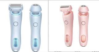 2 In 1 Hair Removal Epilator USB Rechargeable Trimmer Women Body Razor Face Leg Armpit Bikini Hand Pubic Shaver Hair Remover - Phosgene