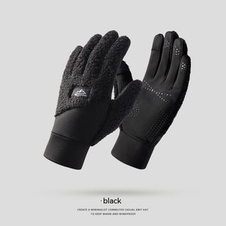 Teddy Velvet Insulated Gloves For Outdoor Use - Phosgene