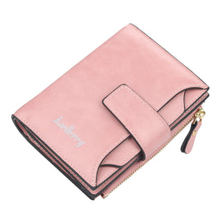 Short Multiple Card Slots Buckle Driving License Card Holder Zipper Wallet - Phosgene