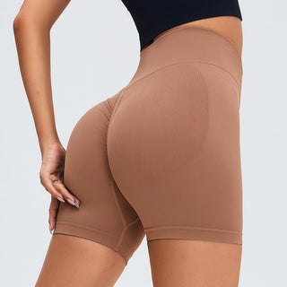 Seamless Yoga Shorts Women's Three-point High Waist - Phosgene