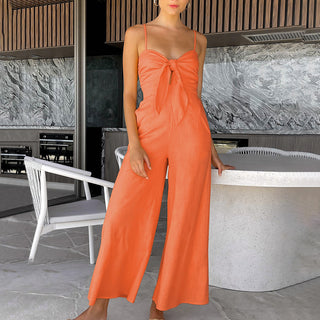 Sling Wide-leg Jumpsuit Women's Fashion Casual Loose Bodysuit Phosgene