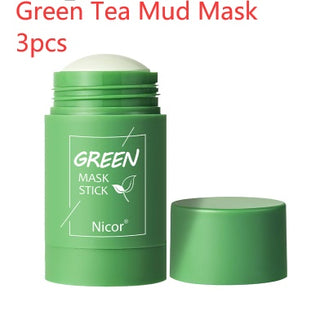 Cleansing Green Tea Mask Clay Stick Oil Control Anti-Acne Whitening Seaweed Mask Skin Care - Phosgene