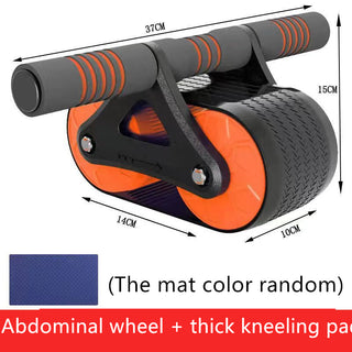 Double Wheel Abdominal Exerciser Women Men Automatic Rebound Ab Wheel Roller Waist Trainer Gym Sports Home Exercise Devices - Phosgene