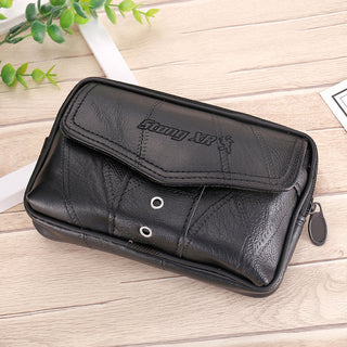 Men's Leather Belt Waist Bag With Large Capacity - Phosgene