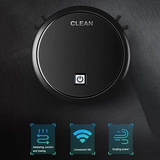 3-in-1 Robot Vacuum Cleaner 1800Pa Multifunctional Smart Floor Cleaner USB Rechargeable Dry Wet Sweeping Vacuum Cleaner Phosgene